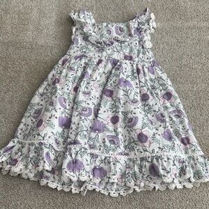 Tahari Purple and White Floral Kids Dress